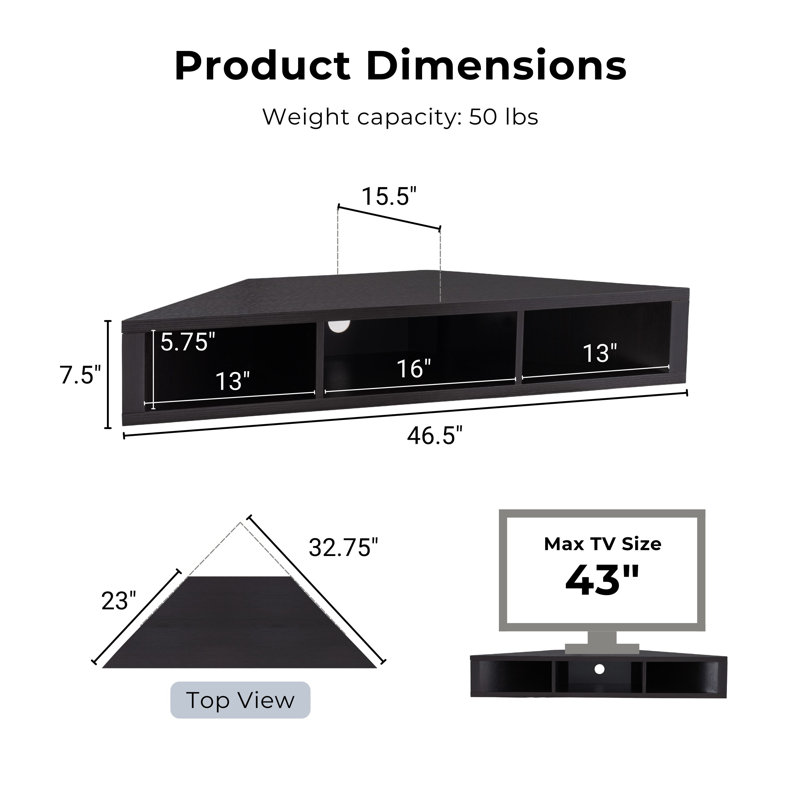 Babeth Wood TV Stand, Cappuccino