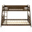 Kolbie Wood Veneer Twin Over Full Bunk Bed Walnut-90990445