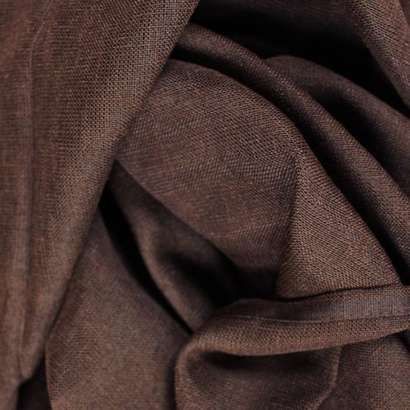 Alanny Semi Sheer Curtain Single Panel, Brown