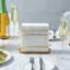 Iron, Metal and Solid Wood Standing Napkin Holder