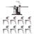 High-end minimalist rectangular  table and chair-110399987