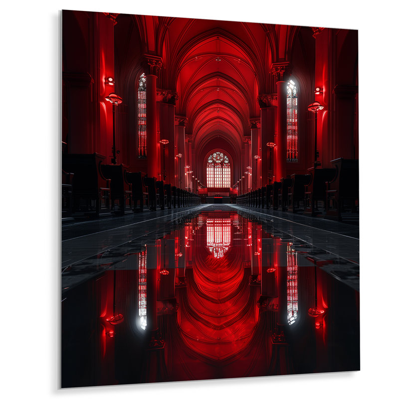 Red Harmonic Haven, H 16 po x l 32 po, Sans cadre