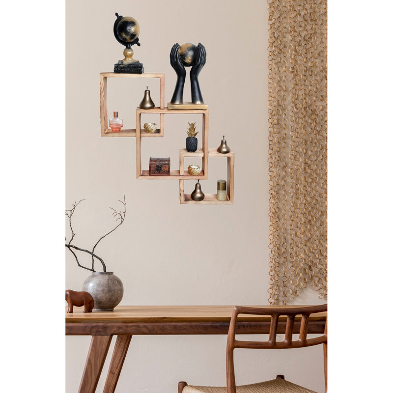 Tablette décorative 6 pièces Ajani, Chêne