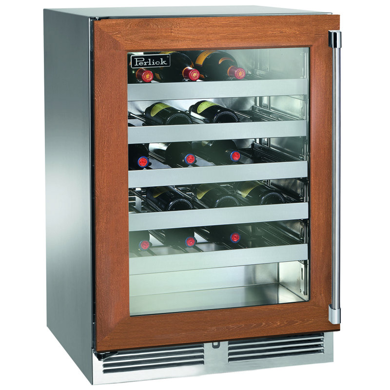 Perlick Single Zone 23.88'' Freestanding 40 Bottle Wine Refrigerator, Left