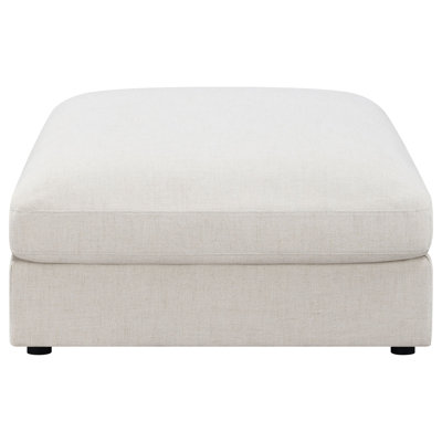 Duncan Beige Square Upholstered Ottoman