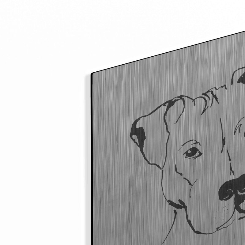 «Line Dog Pitbull II» par Chris Paschke, H 12 po x l 12 po