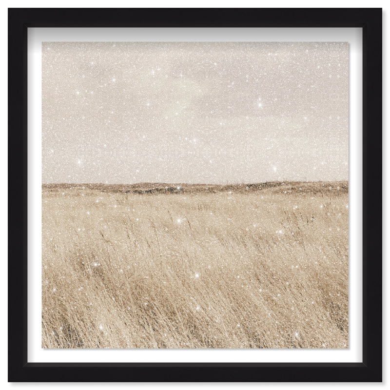 Golden Nature Print by Oliver Gal, 13.5" H x 13.5" W, Black Shadowbox