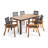 Wynnbrook 6 - Person Acacia Wood Patio Dining Set with Rectangular Table