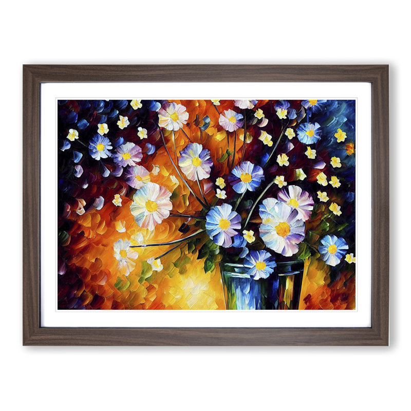 Mixed Flowers - Framed Print, 46cm H x 64cm W, Walnut Framed