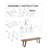 Emmeline Acacia Solid Wood Top Metal Base Dining Table-30911409