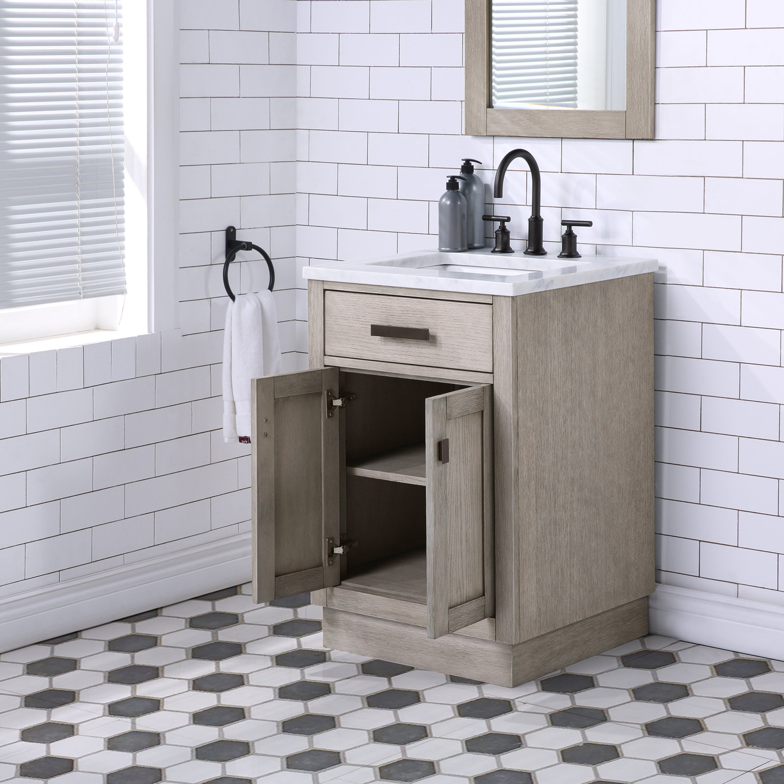 Nicholls 24'' Single Bathroom Vanity, Gray
