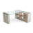 Orpheus Modular L-Shaped Glass Writing Desk