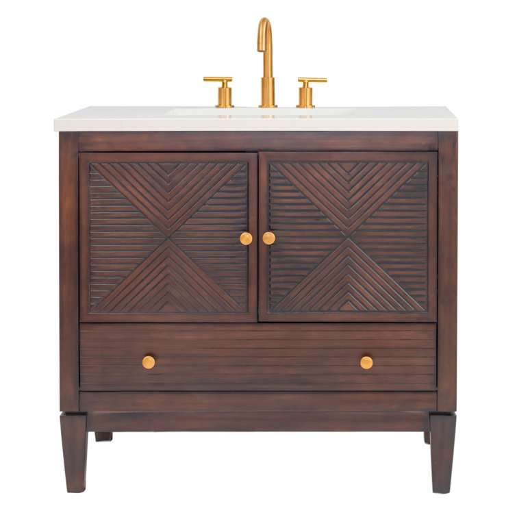 Lilly's 36"L Free Standing Vanity in Dark Walnut
