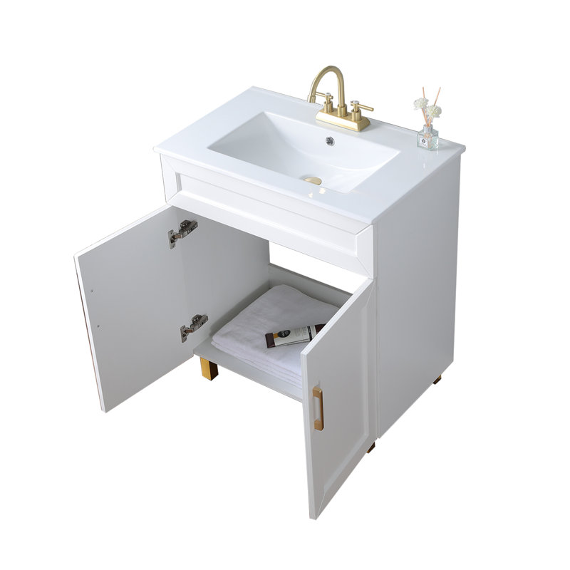 Ensemble de meuble-lavabo simple 30 po blanc moderne