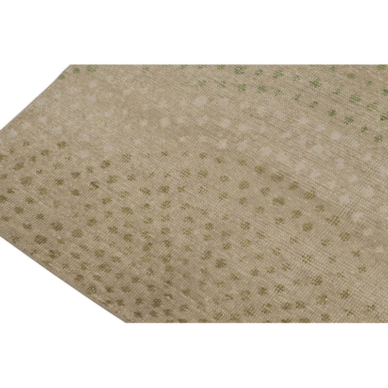 Hand-Knotted 3'2" x 21'11" Runner Wool Area Rug in Gray
