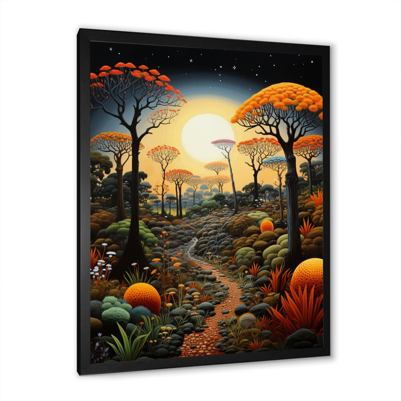 Baobab Timaka The Enchanted III - impression, Impression noire sur toile encadrée, H 20 po x l 12 po x P 1 po