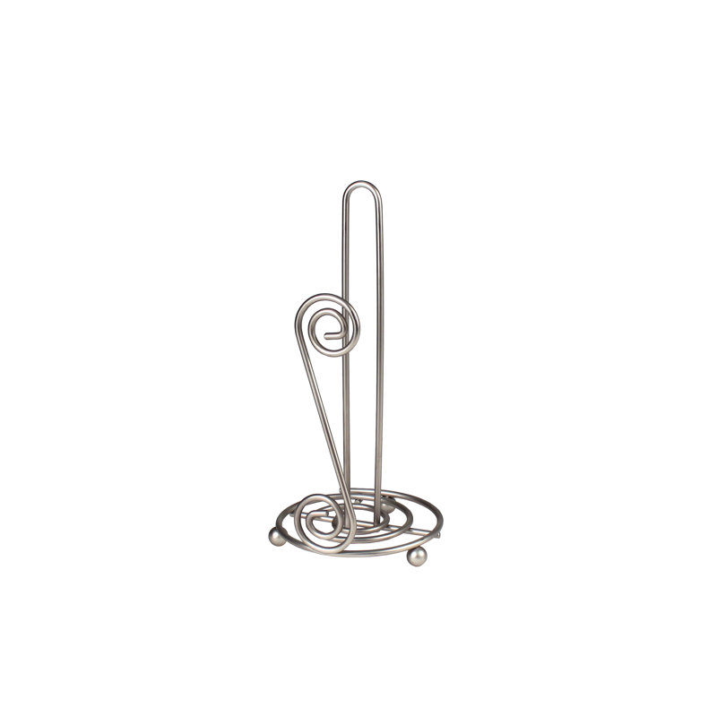 Porte-serviettes de papier à volutes, Nickel satiné