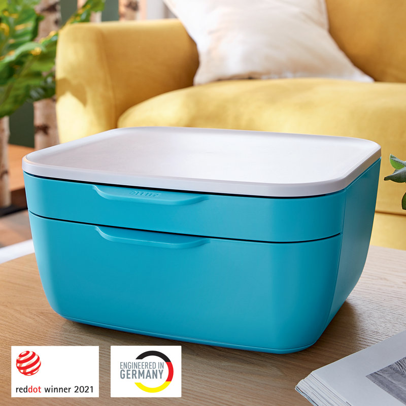 Cosy Plastic Stackable Desk Organiser, Blue