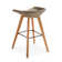 Leandra High-Density Polyethylene (HDPE) Wicker Outdoor Stool with Cushion