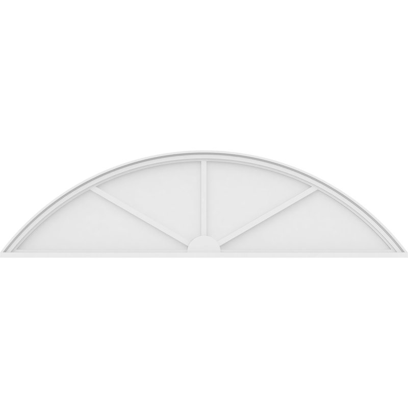 Fronton en PVC de qualité architecturale à 3 branches Se segment Arch, H 20 po x l 76 po x P 2 po