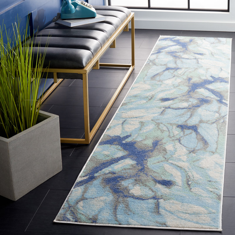 Liesegret Performance Abstract Rug, Runner 2'2" x 9'