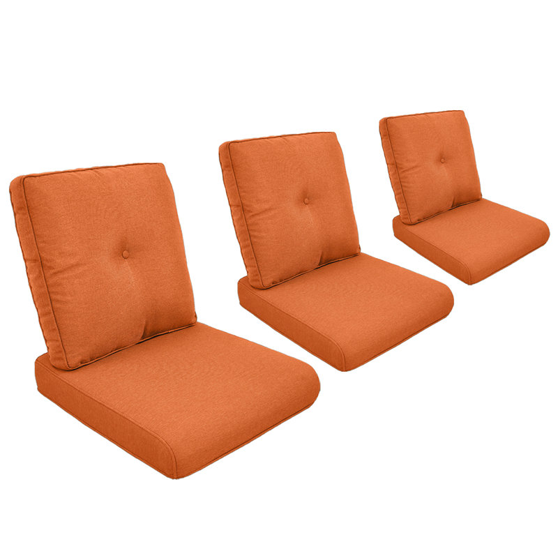 Coussin de siège / dossier d'extérieur Schutt, 3 coussins de siège / dossier, Orange