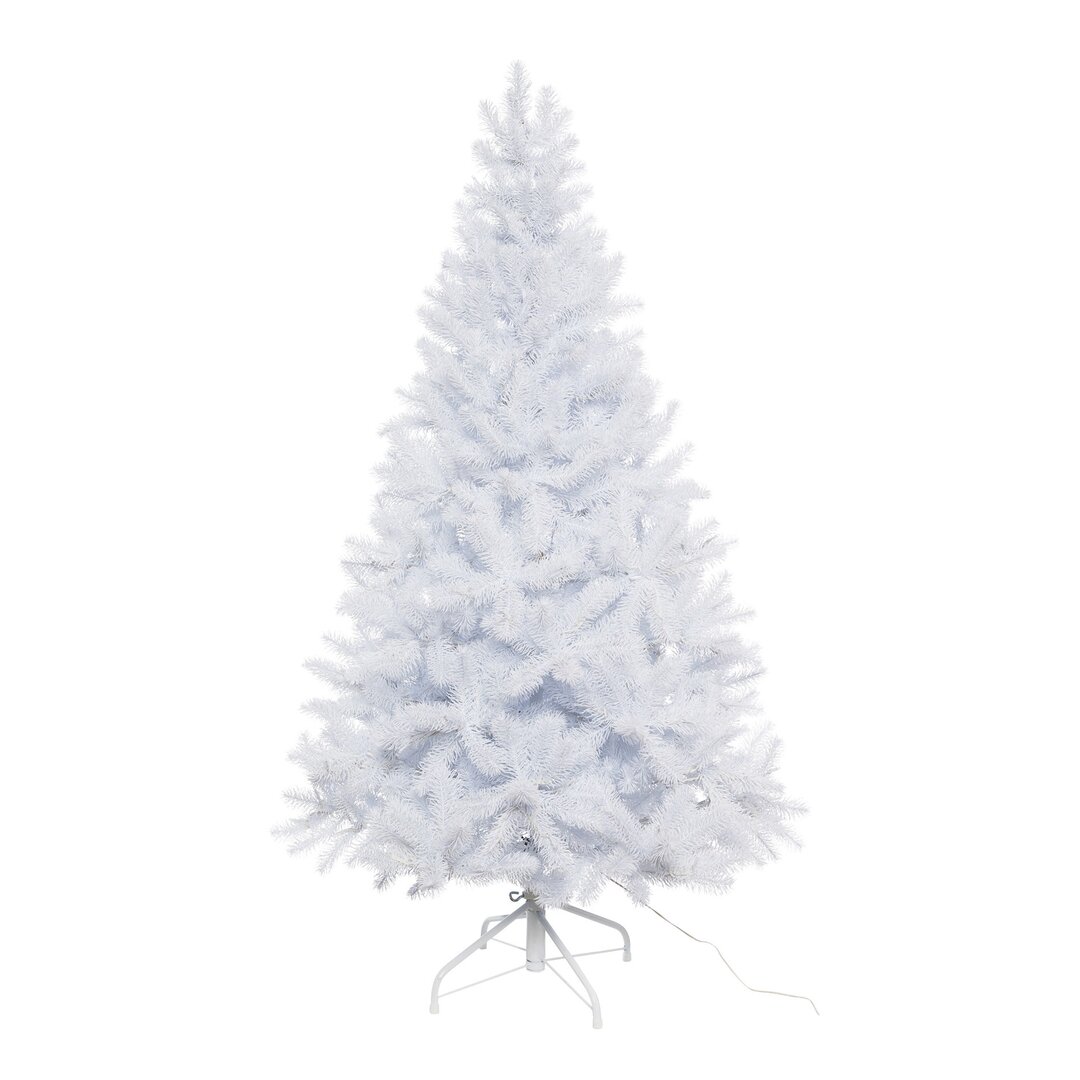 Künstlicher Weihnachtsbaum 150 cm Weiß mit Schneeflocken/Reifbedeckt