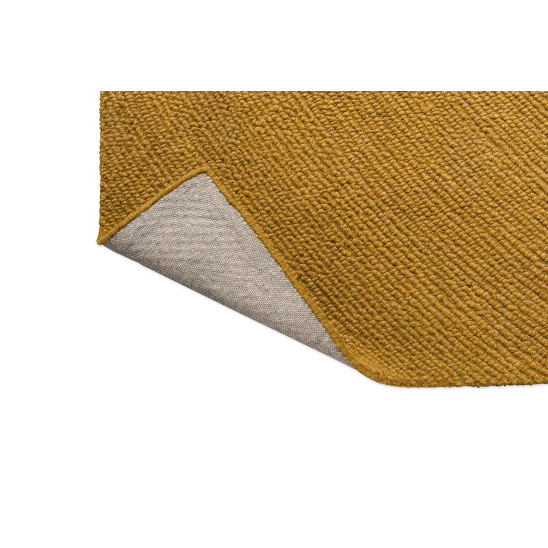Hand Tufted Wool Area Rug in Ochre, Rectangle 5'3" x 7'6"