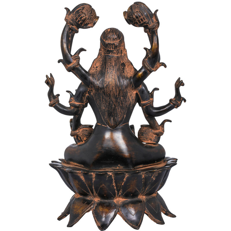 Figurine Ashtabhujadhari, Noir