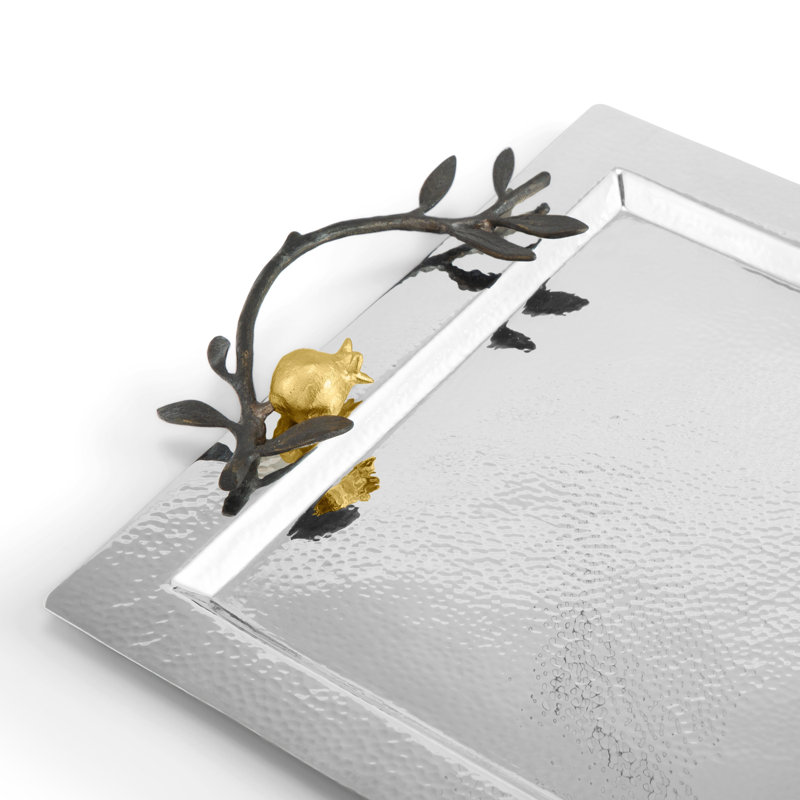 Pomegranate Serving Tray, 1.5" H x 19" W x 12.25" D