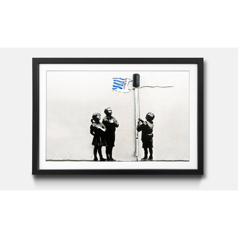 Streetart No.18 by Banksy - Single Picture Frame Print, 44cm H x 64cm W x 2.2cm D