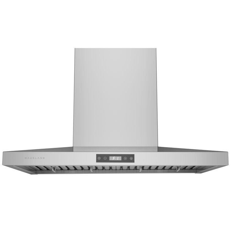 Hauslane 860 Cubic Feet Per Minute Convertible Wall Mount Range Hood with Baffle Filter and Light In