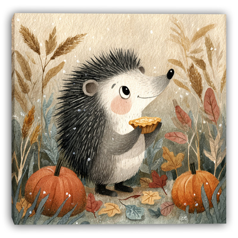 Art mural sur toile tendue Hedgehog, H 20 po x l 20 po