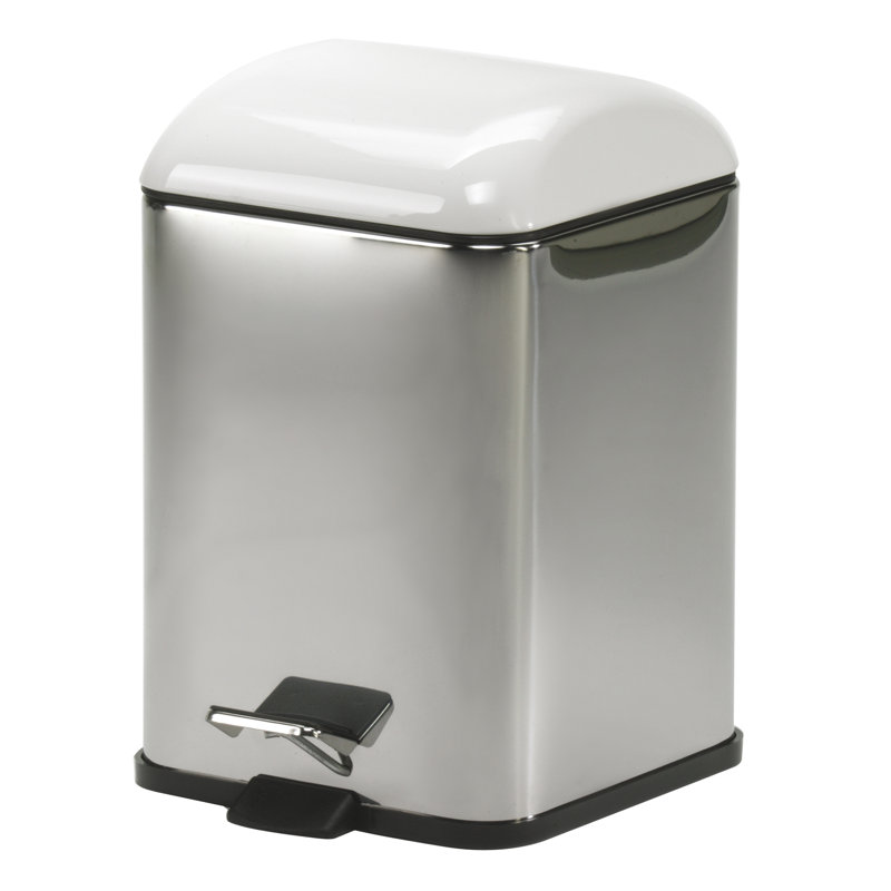 Karta 1.9 Gallons Steel Waste Bin, White