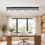 1-Light 45.28" Black LED Dimmable Flush Mount
