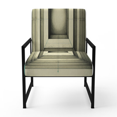 Dabo - Fauteuil rembourré à motif géométrique abstrait