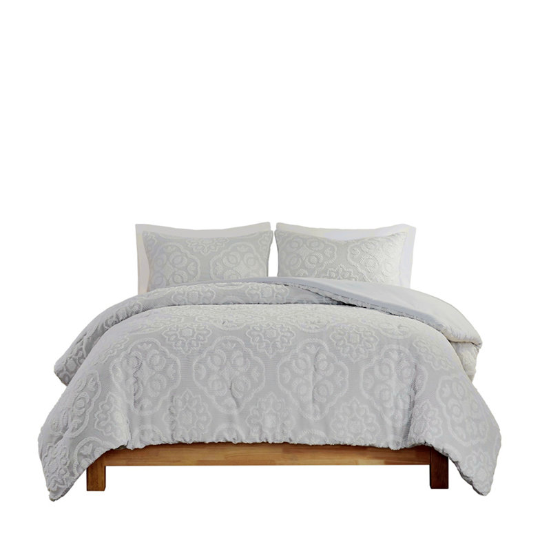Polyester Comforter, Mauve Floral, Full Comforter + 2 Pillowcases