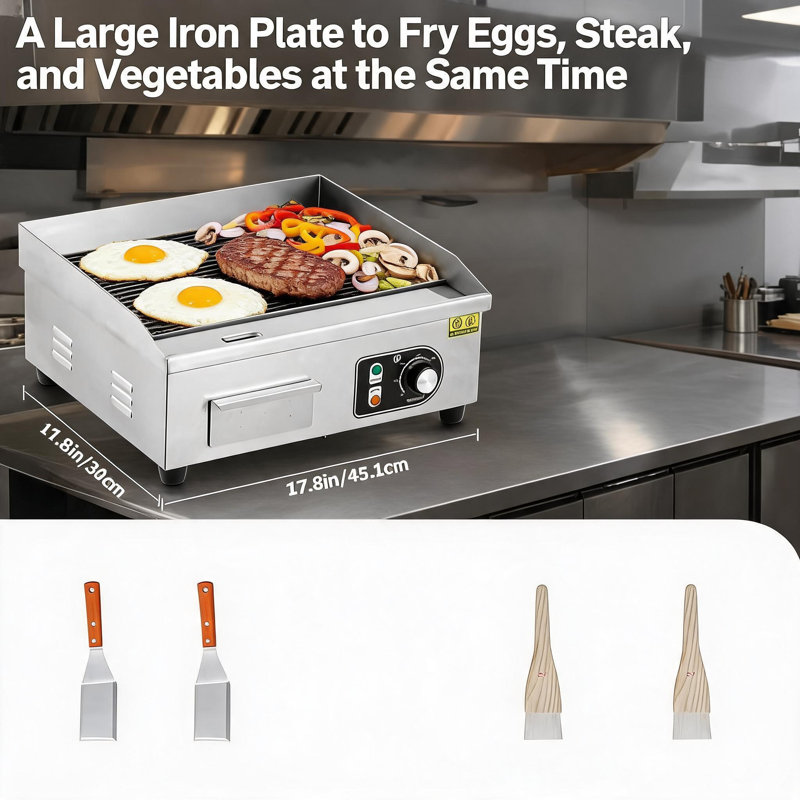 Commercial Electric Grill, Adjustable Temperature
