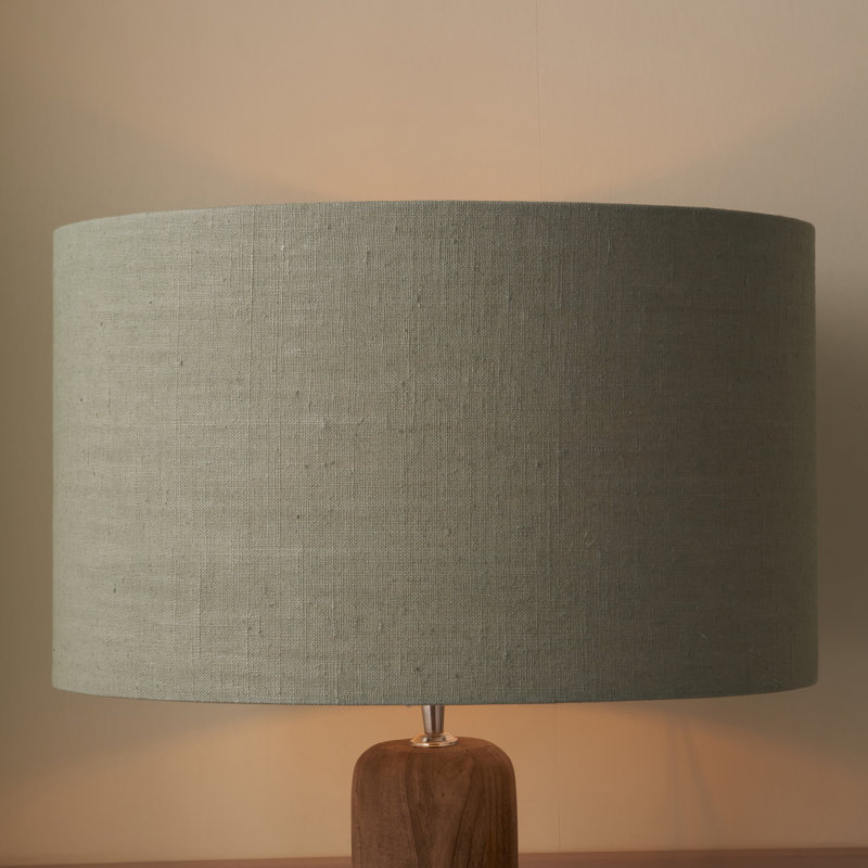 Hinderich Drum Lamp Shade ( Uno ), 29cm H x 45cm W x 45cm D, Pine Green