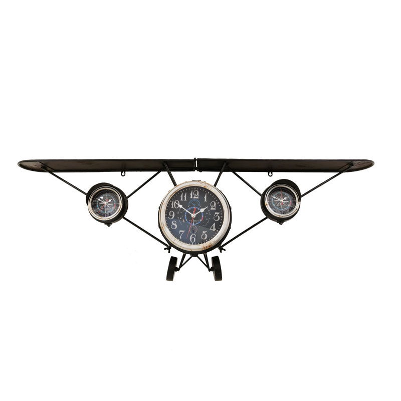 Metal Wall Clock, Black