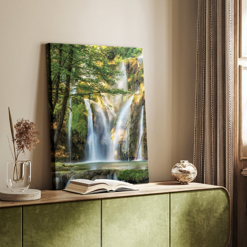 La Cascade -Custom Wrapped Gallery Cavas, 27" H x 18" W