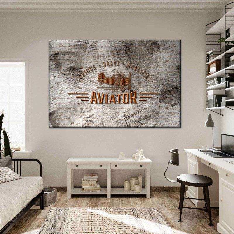 Impression d'aviation sur toile rétro, H 8 po x l 12 po x P 1 po