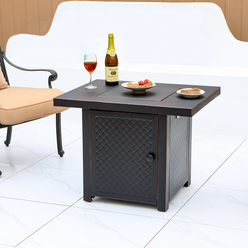32x24 Inch Propane Fire Pit Table For Patio Garden, Outdoor Gas Fire Pit