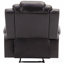 Fauteuil inclinable manuel de cinéma maison avec bande lumineuse DEL pour salon, chambre à coucher, brun