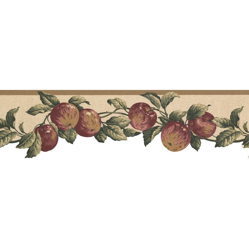 Bordure de papier peint l 15 pi x l 6,6 po apple fruits Kamps