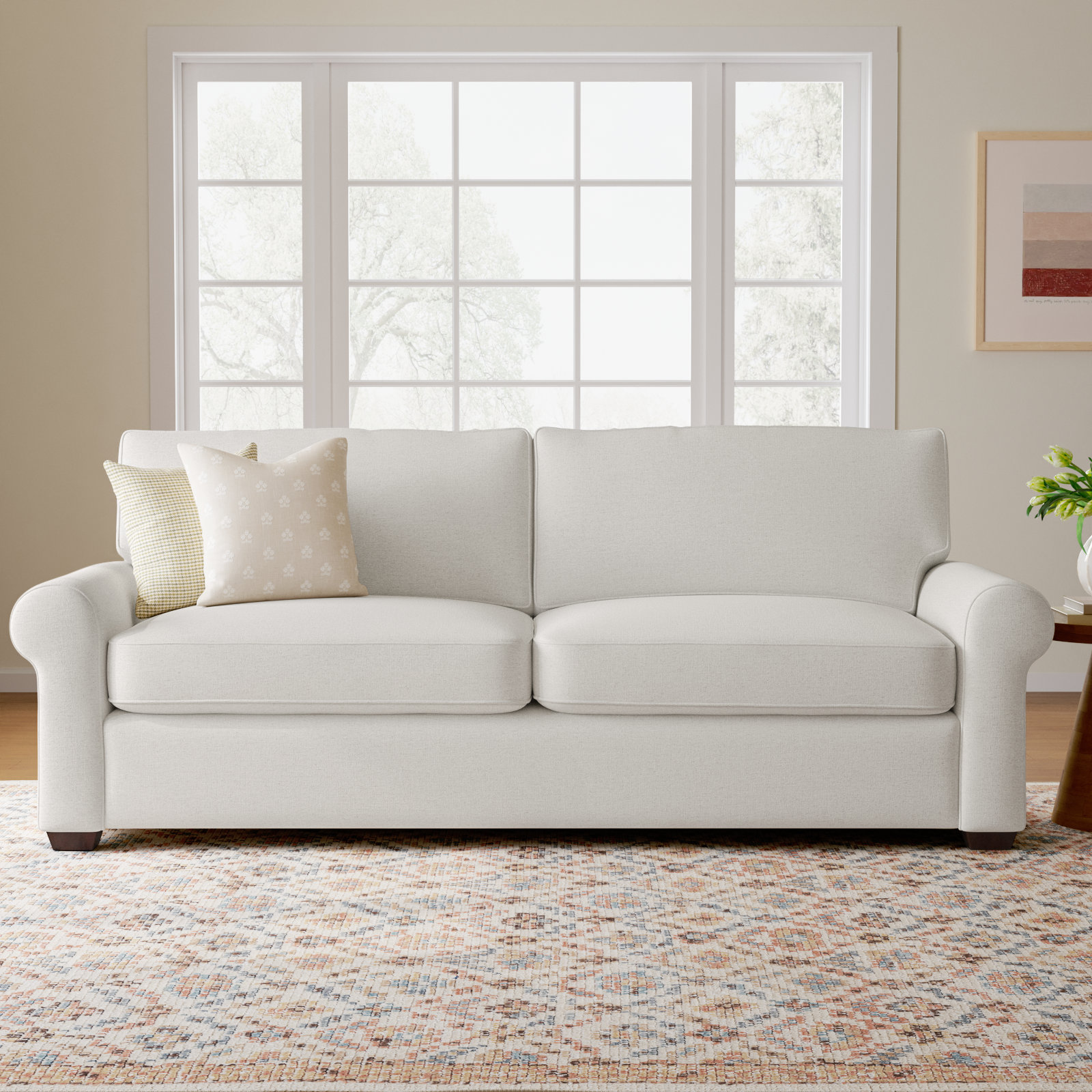 Porter 93.5'' Upholstered Sofa, Nomad Snow Crypton® Chenille