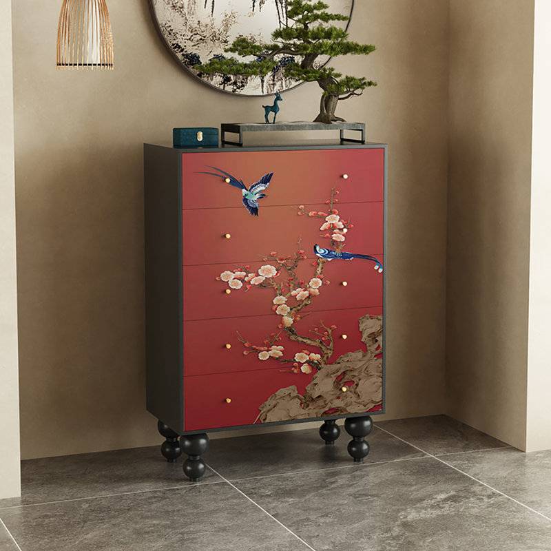 Solid Wood 5 - Drawer Accent Chest