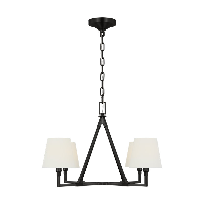 Perth 4 - Light Chandelier, 18.12" H x 31" W x 31" D, Aged Iron
