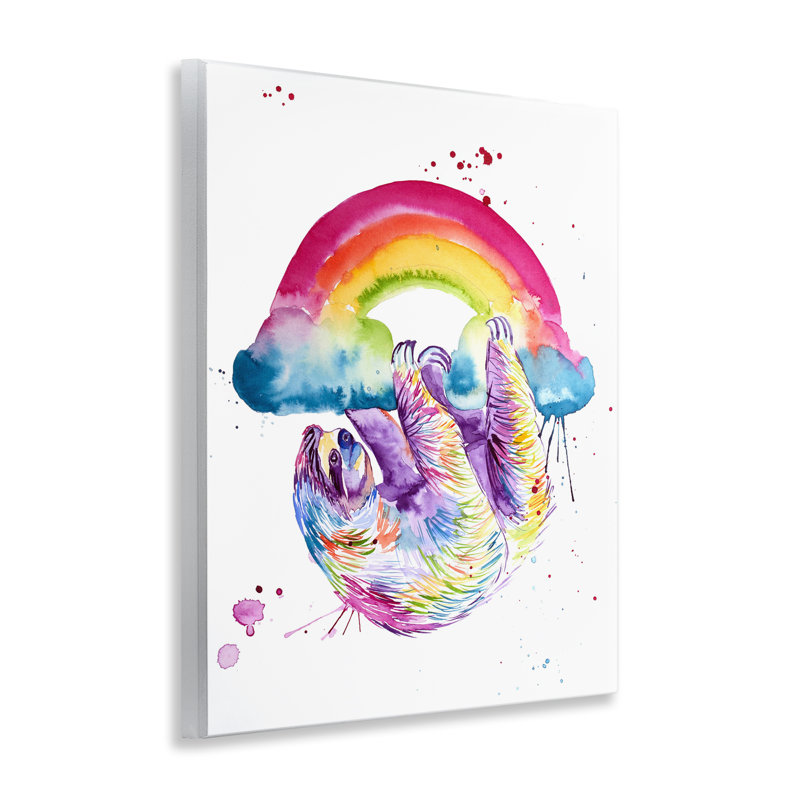 «Sloth Hanging From Rainbow», plaque murale, design par Jennifer Seeley