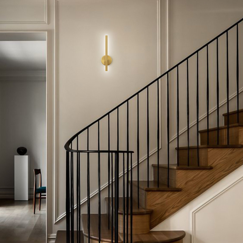 Kempinski Integrated LED Wrought Iron Wallchiere, Gold, 6000K, 16" H x 4.72" W x 2.8" D